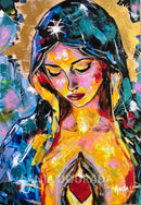 O CORAÇÃO DE MARIA (manto azul) (fine art)